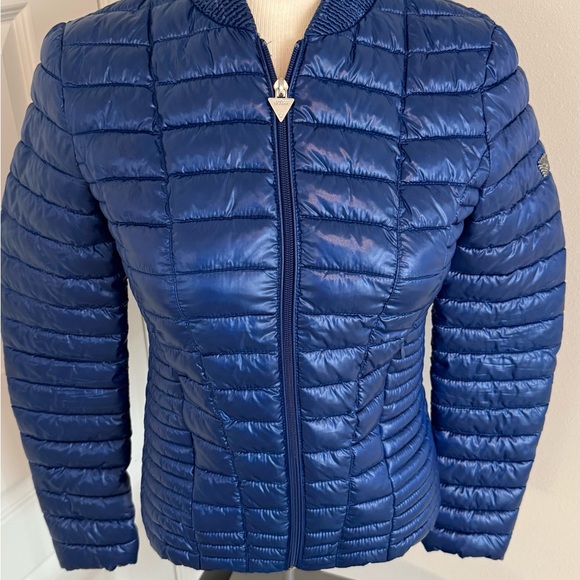 Women's Blue Quilted Guess Jacket sz XS/S - Picture 1 of 12